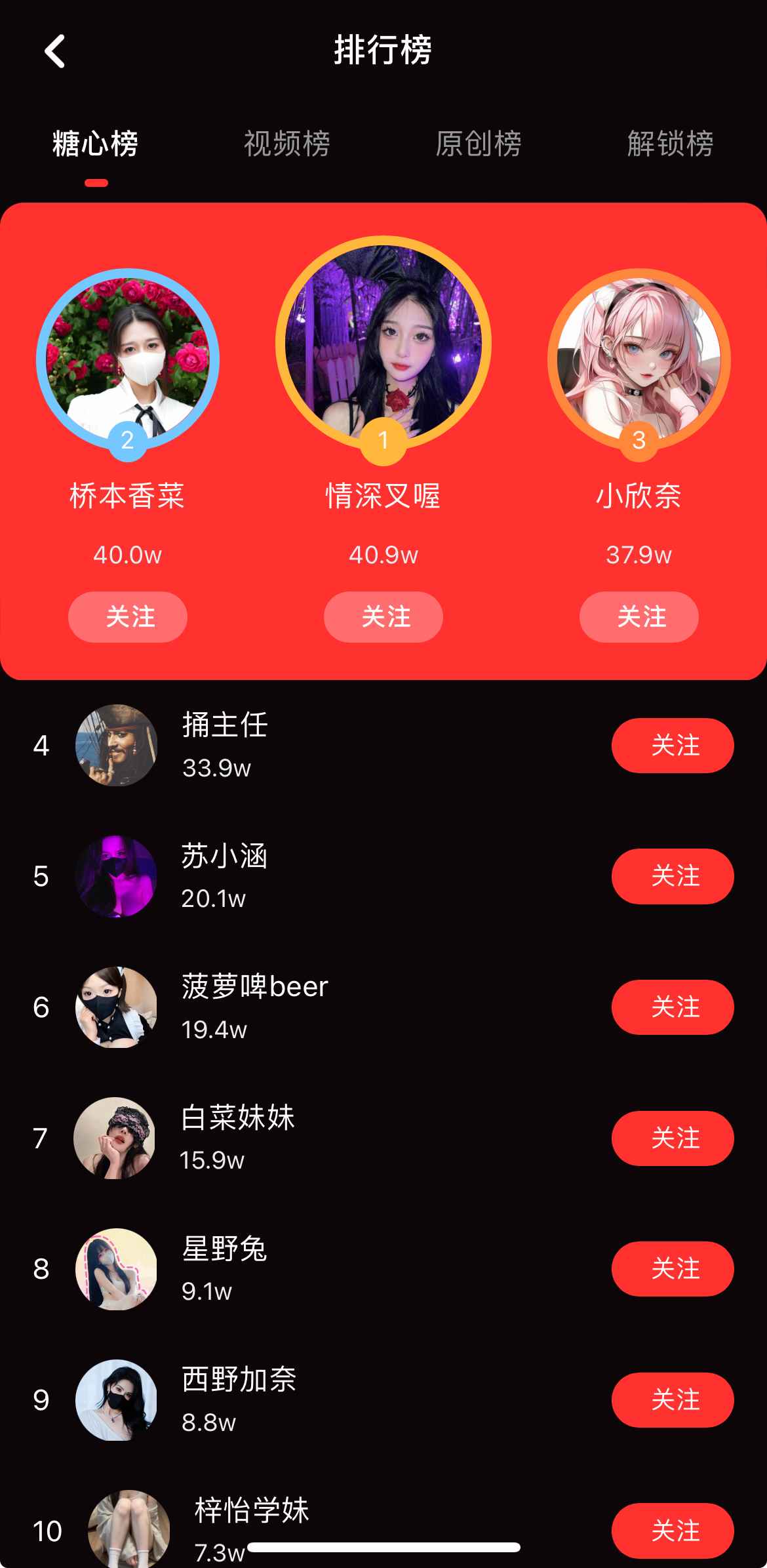 糖心Vlog官网排行榜栏目截图